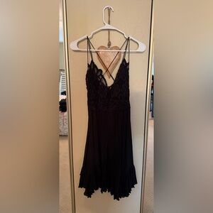 Free People Black Lace Dress